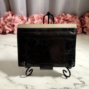 HOBO The Original Vintage Small Black Leather Wallet With Lots Of Compartments